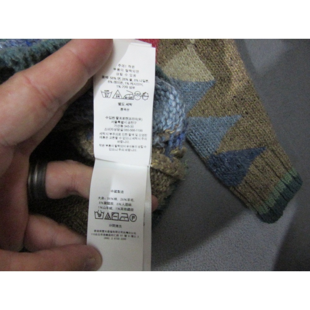 Polo Ralph Lauren Sweater Womens Small Beige Southwestern Aztec Wool Blend - Picture 9 of 14